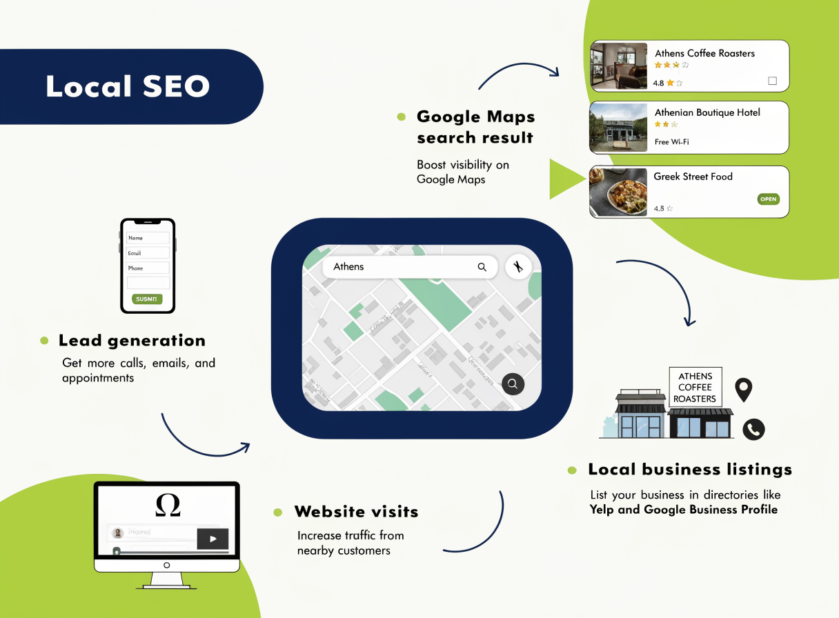 Local SEO visibility to value με Google Maps και leads