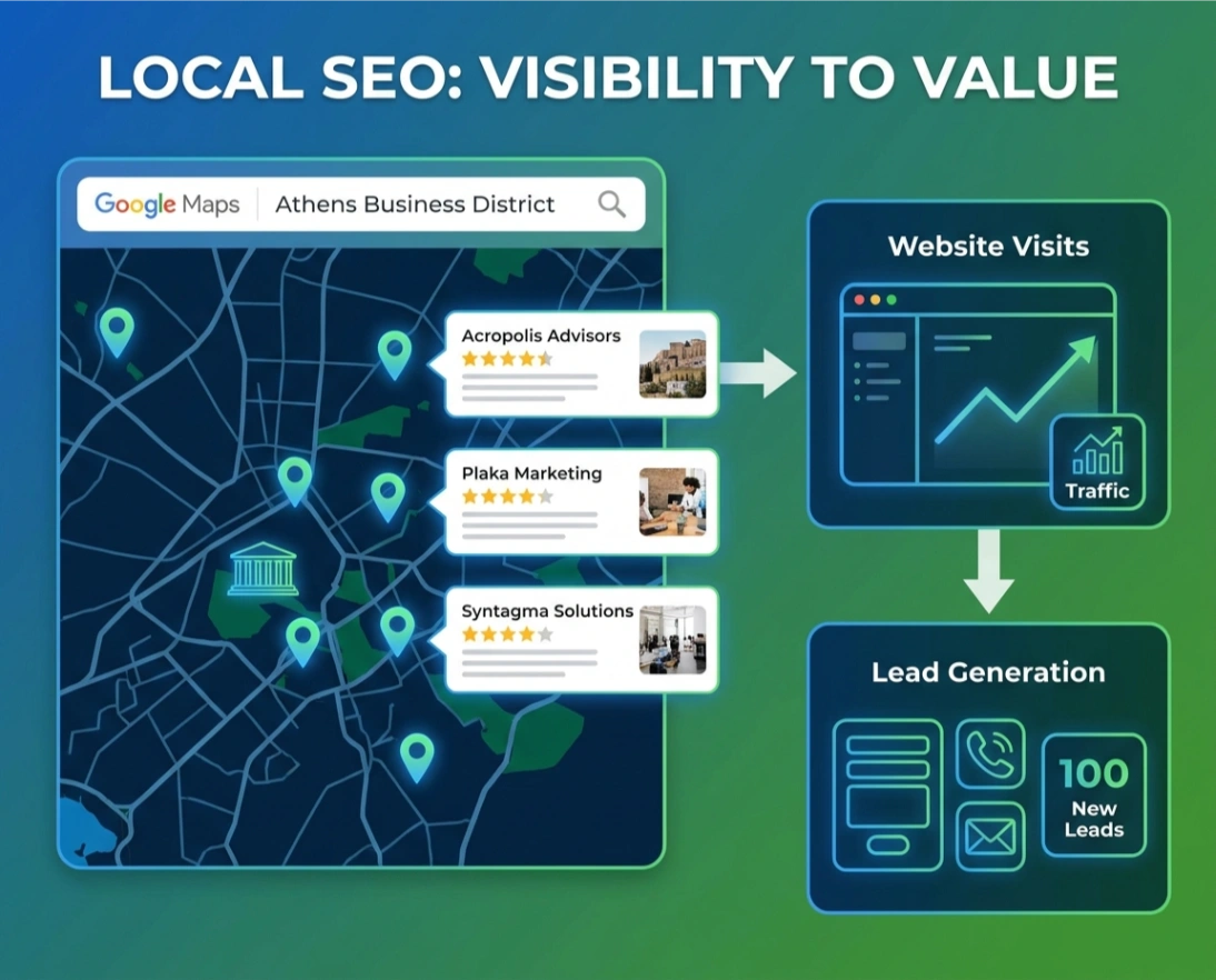 Local SEO visibility to value with Google Maps and leads