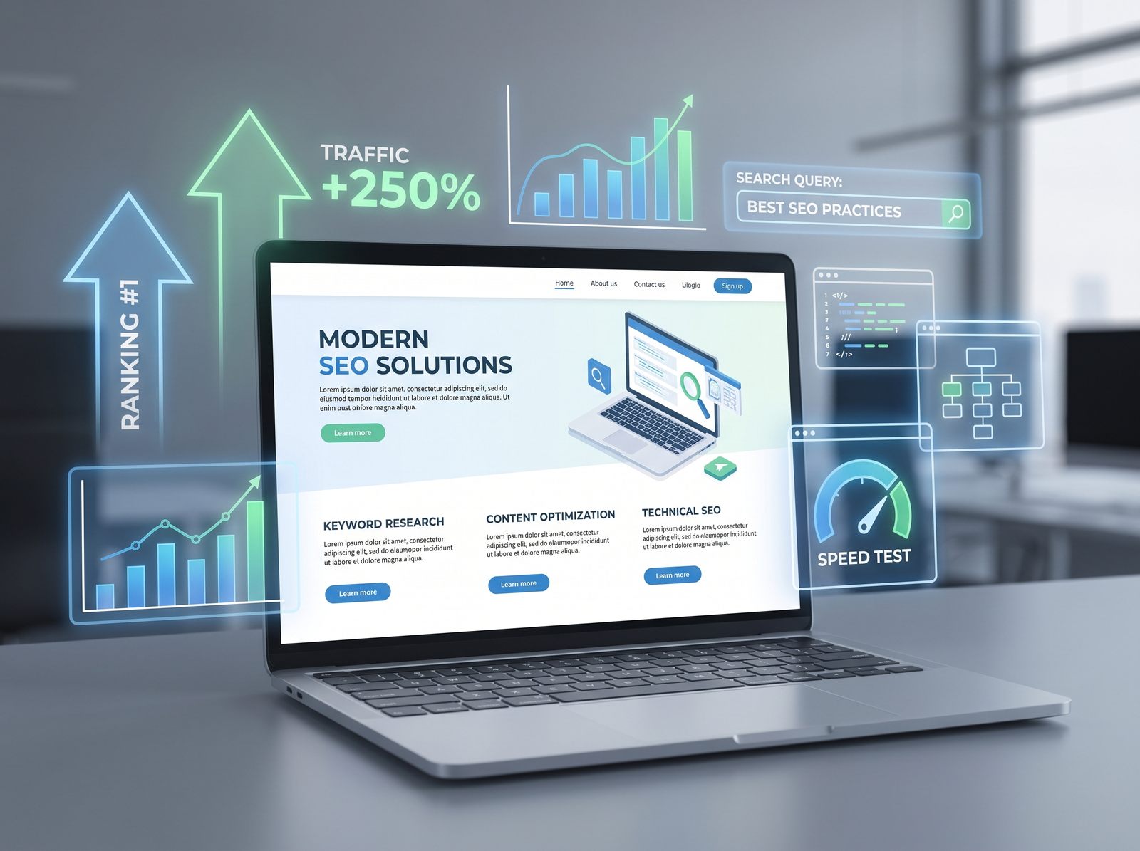 SEO-friendly website with clear structure and fast experience